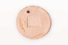 "Bird in Profile" Ceramic Medal Pendant by Pablo Picasso, circa 1940, France