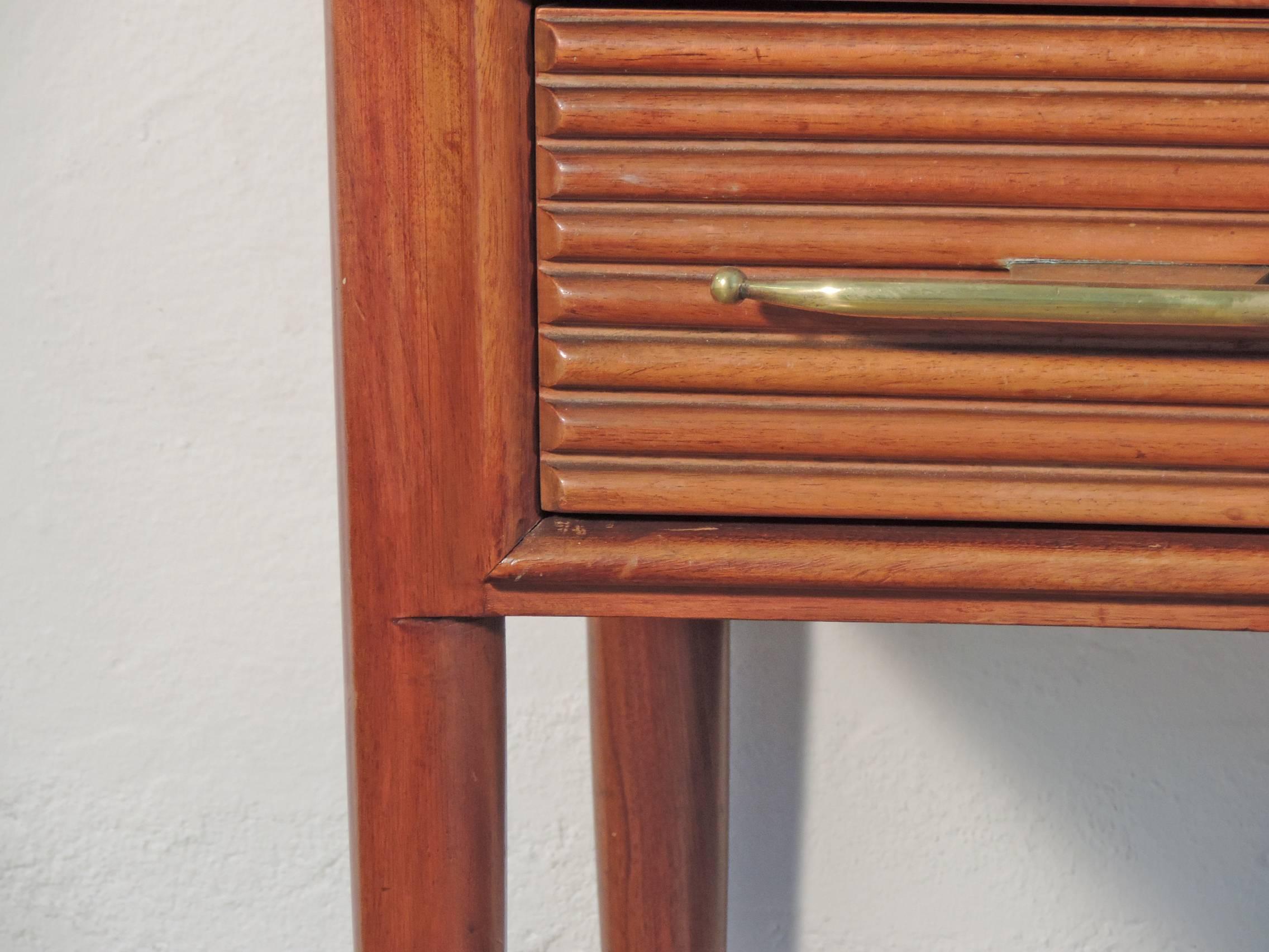 Splendid pair of Paolo Buffa bedside tables.

Dresser is also available.