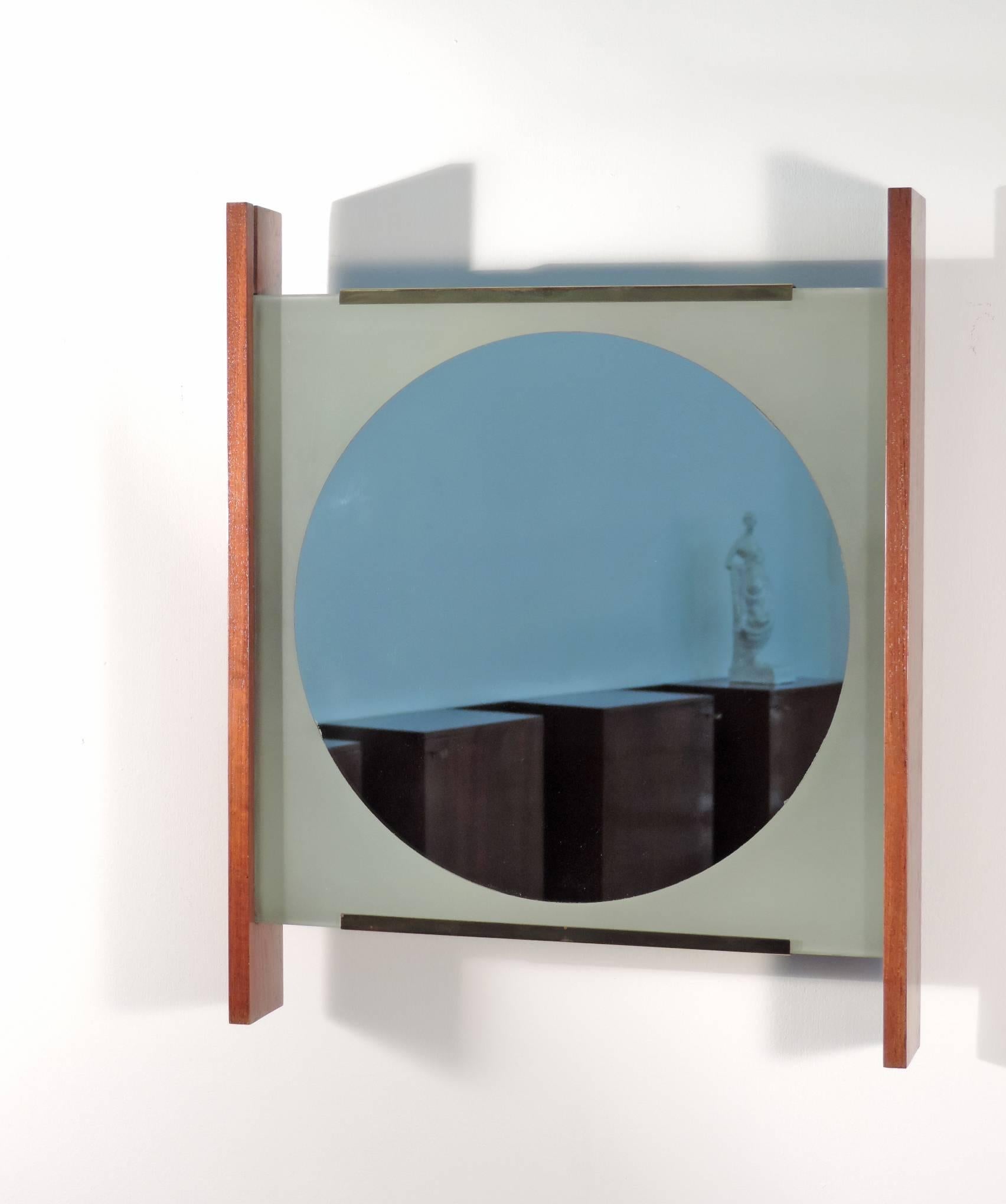 Italian Gaetano Scolari for Stilnovo Illuminated Wall Mirror, Italy 1950s For Sale