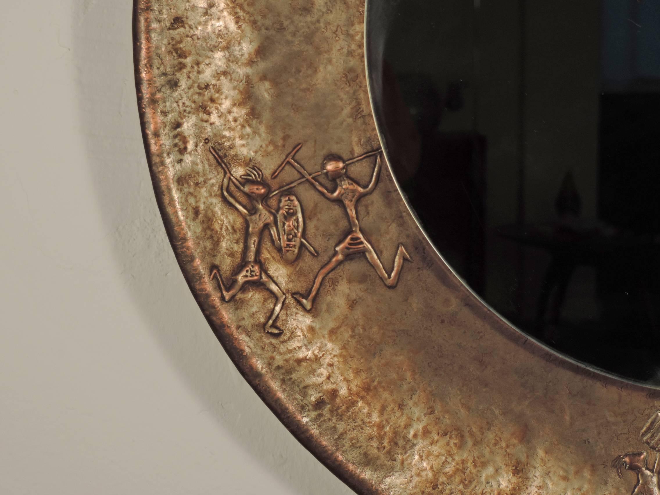 Angelo Bragalini tribal wall mirror.