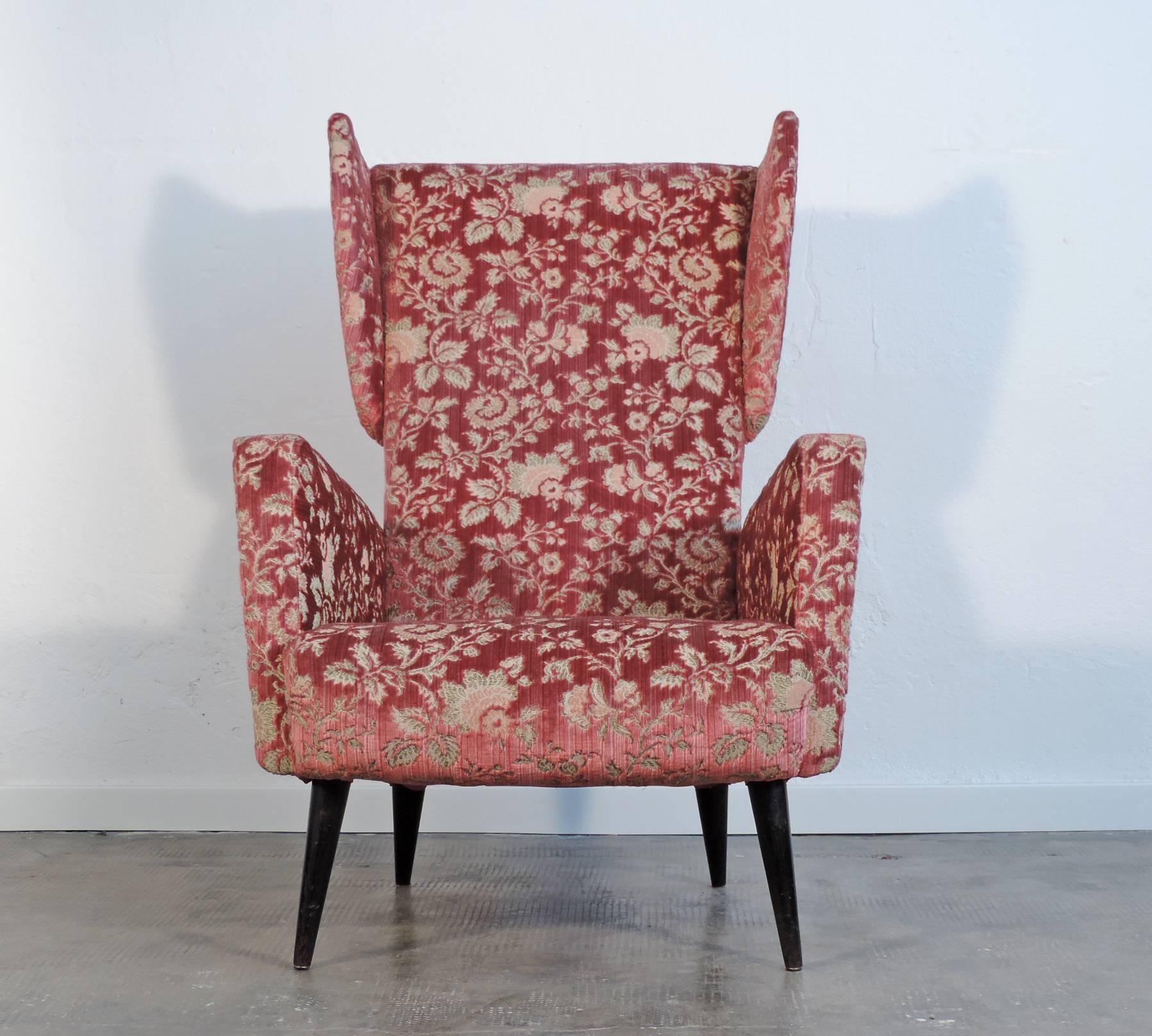 Mid-20th Century Splendid Gio Ponti Pair of Armchairs for Dassi