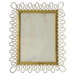 Italian Brass Picture Frame with Looped Border, Attributed to Gio Ponti, 1950s