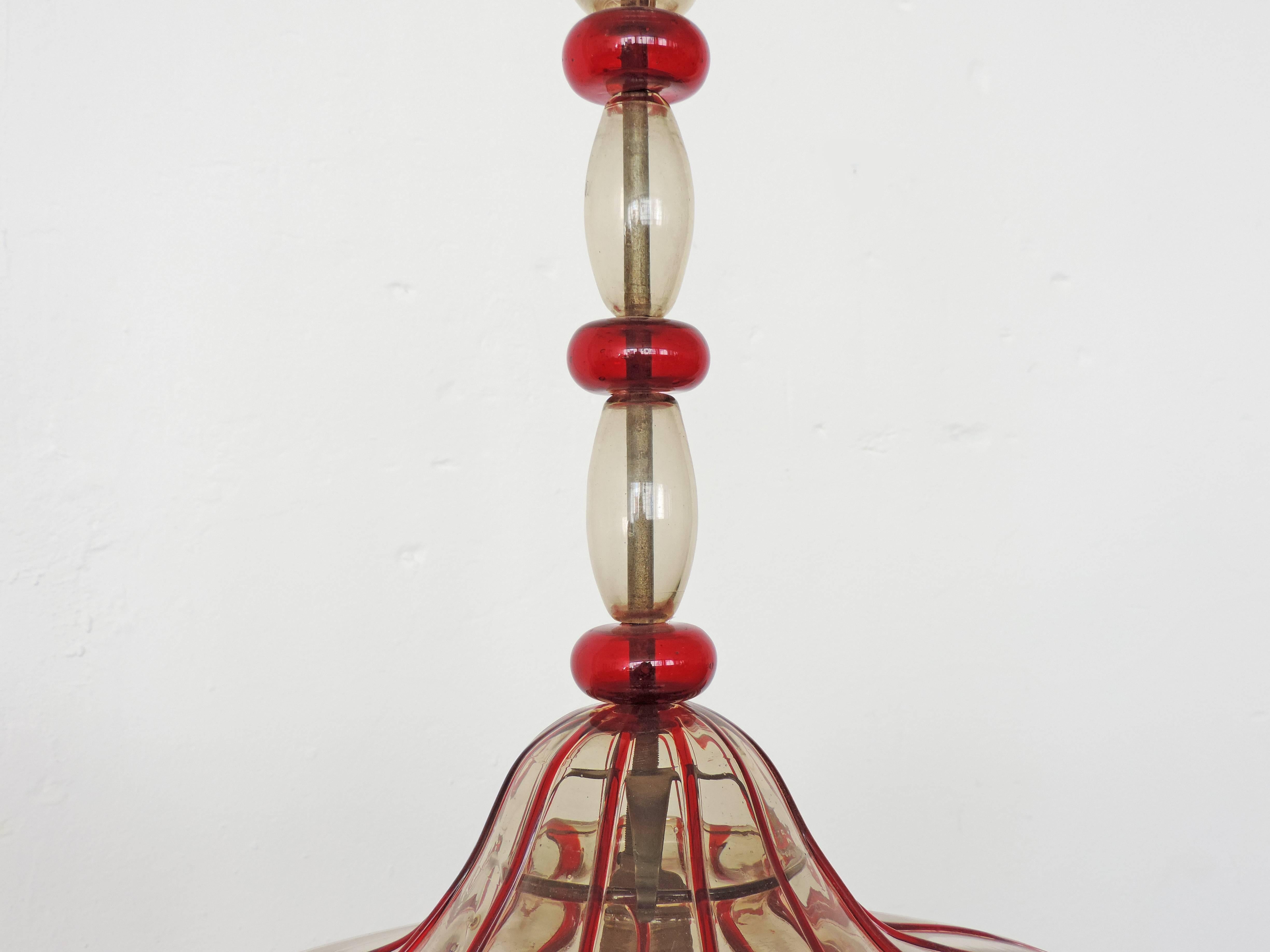 Art Deco Beautiful Vittorio Zecchin Murano Glass Ceiling Lamp