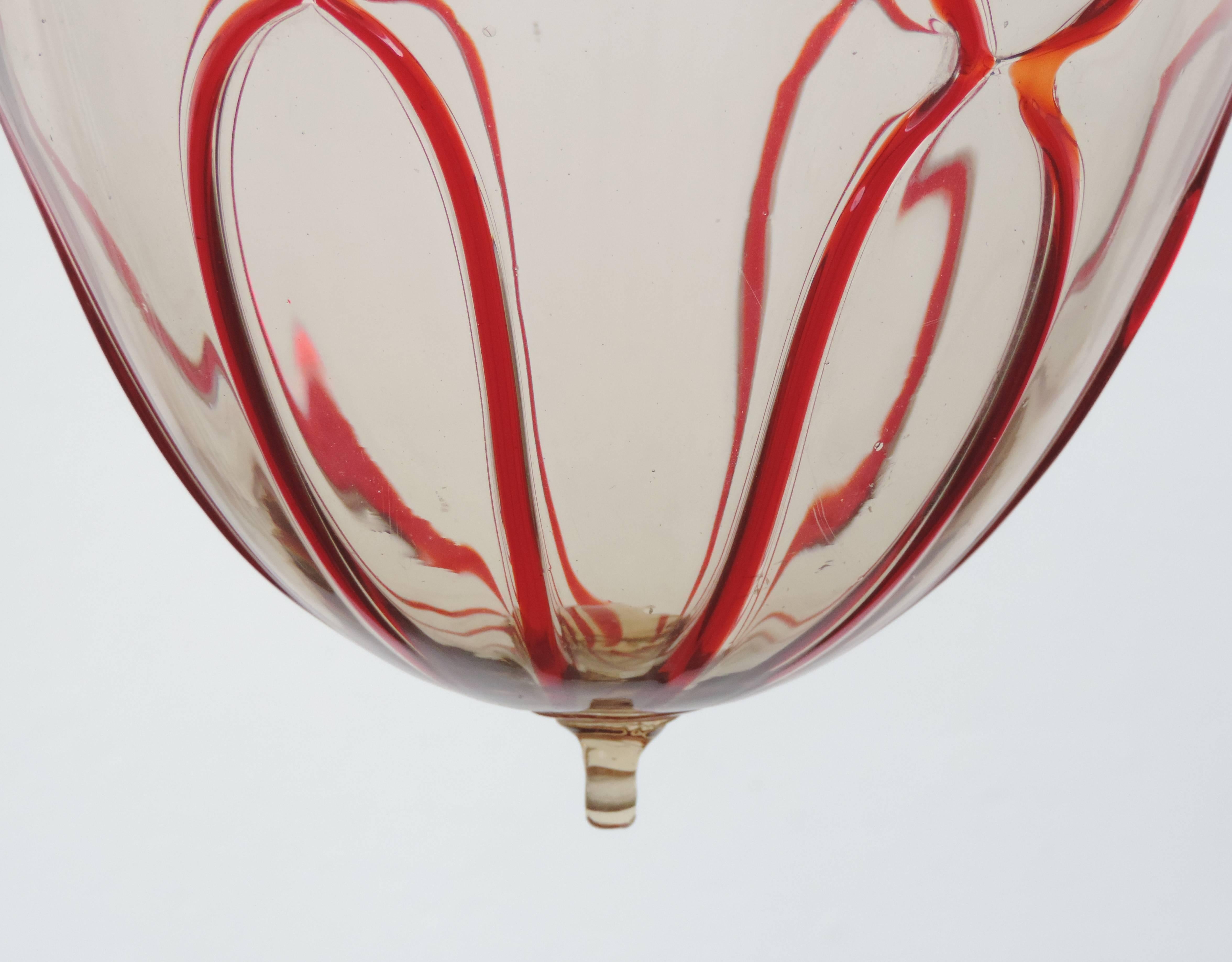 Early 20th Century Beautiful Vittorio Zecchin Murano Glass Ceiling Lamp