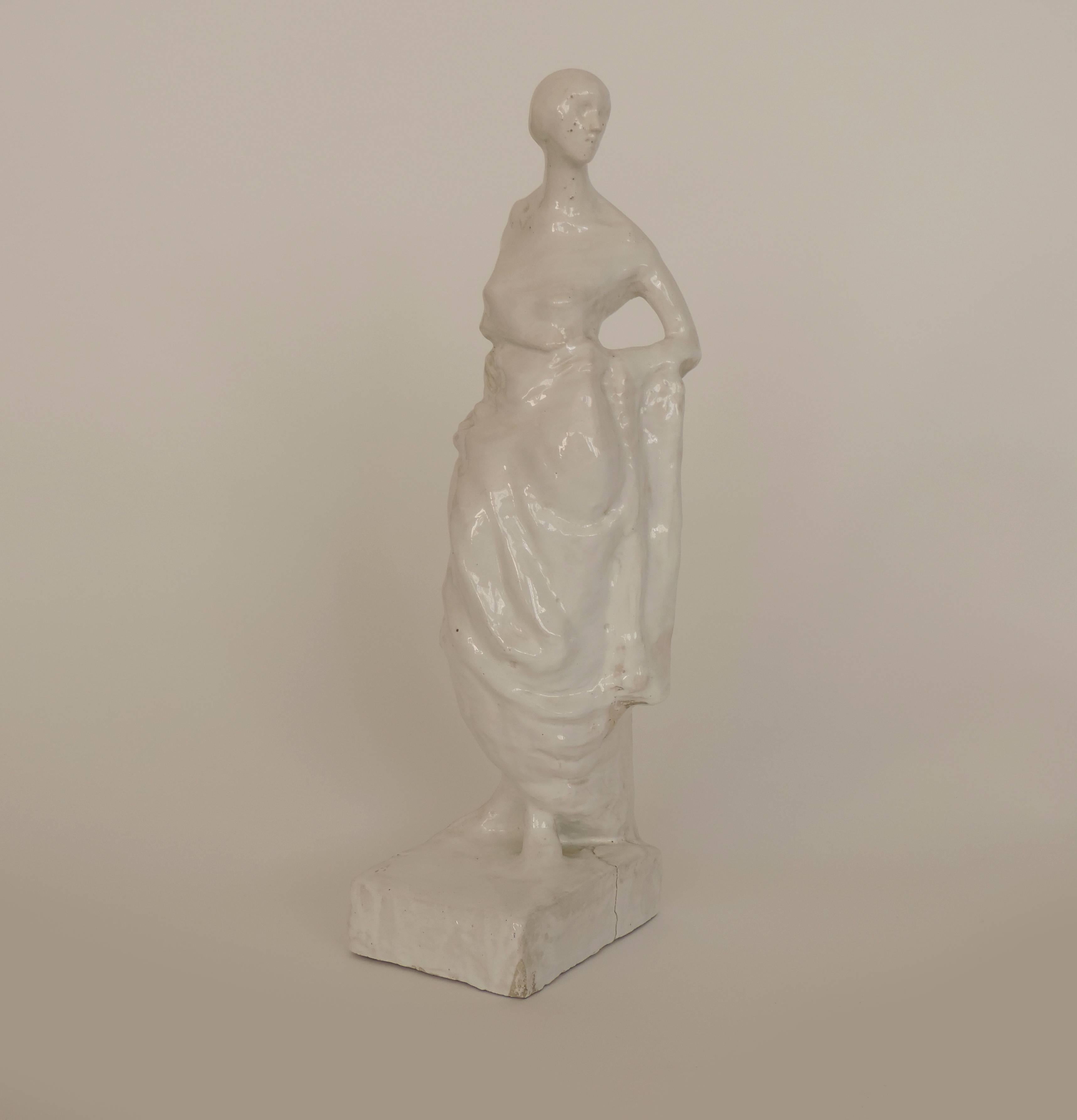 Enrico Mazzolani Female Figure, Italy, 1930s In Good Condition For Sale In Milan, IT