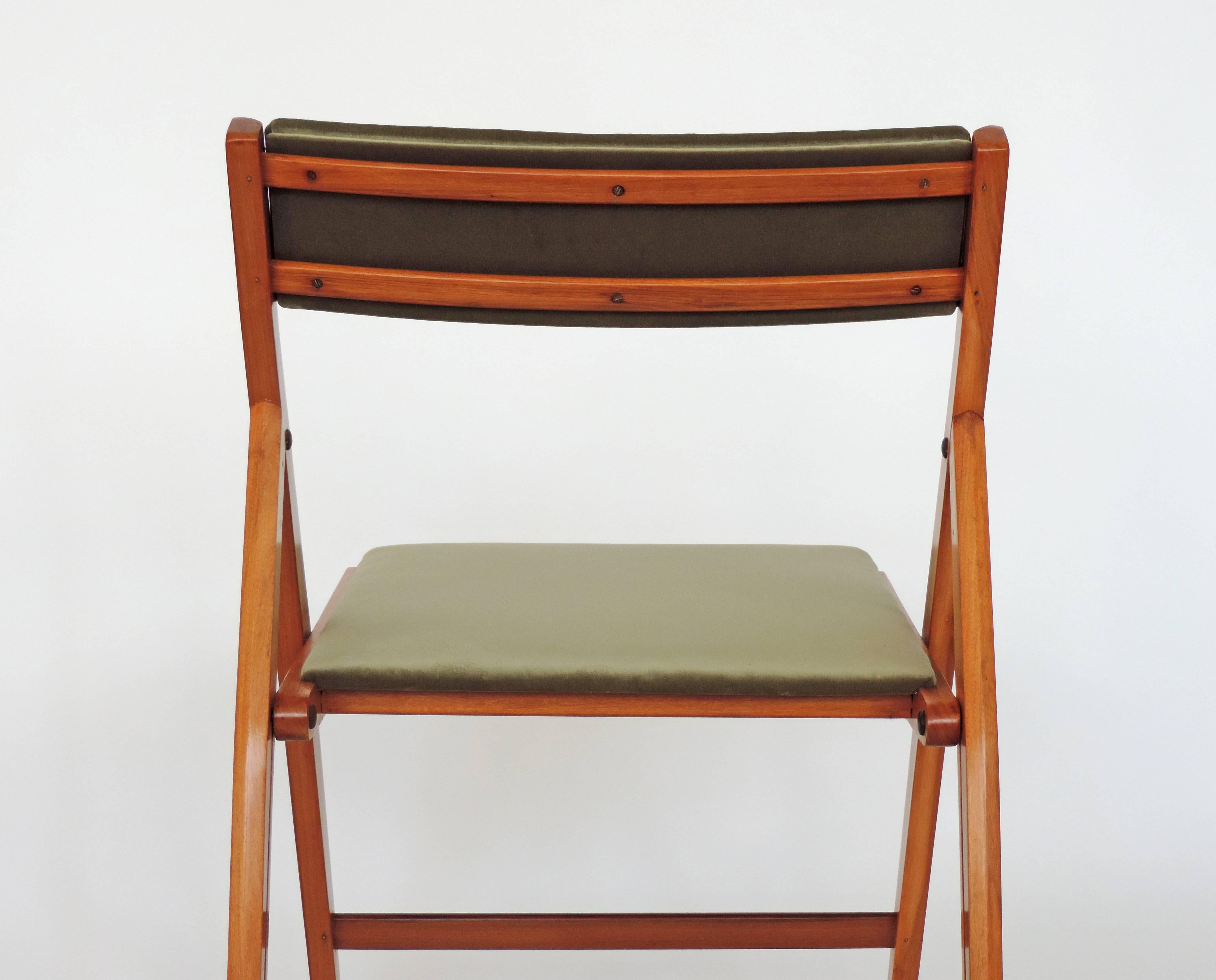 Upholstery Gio Ponti Folding Chair for F. Reguitti