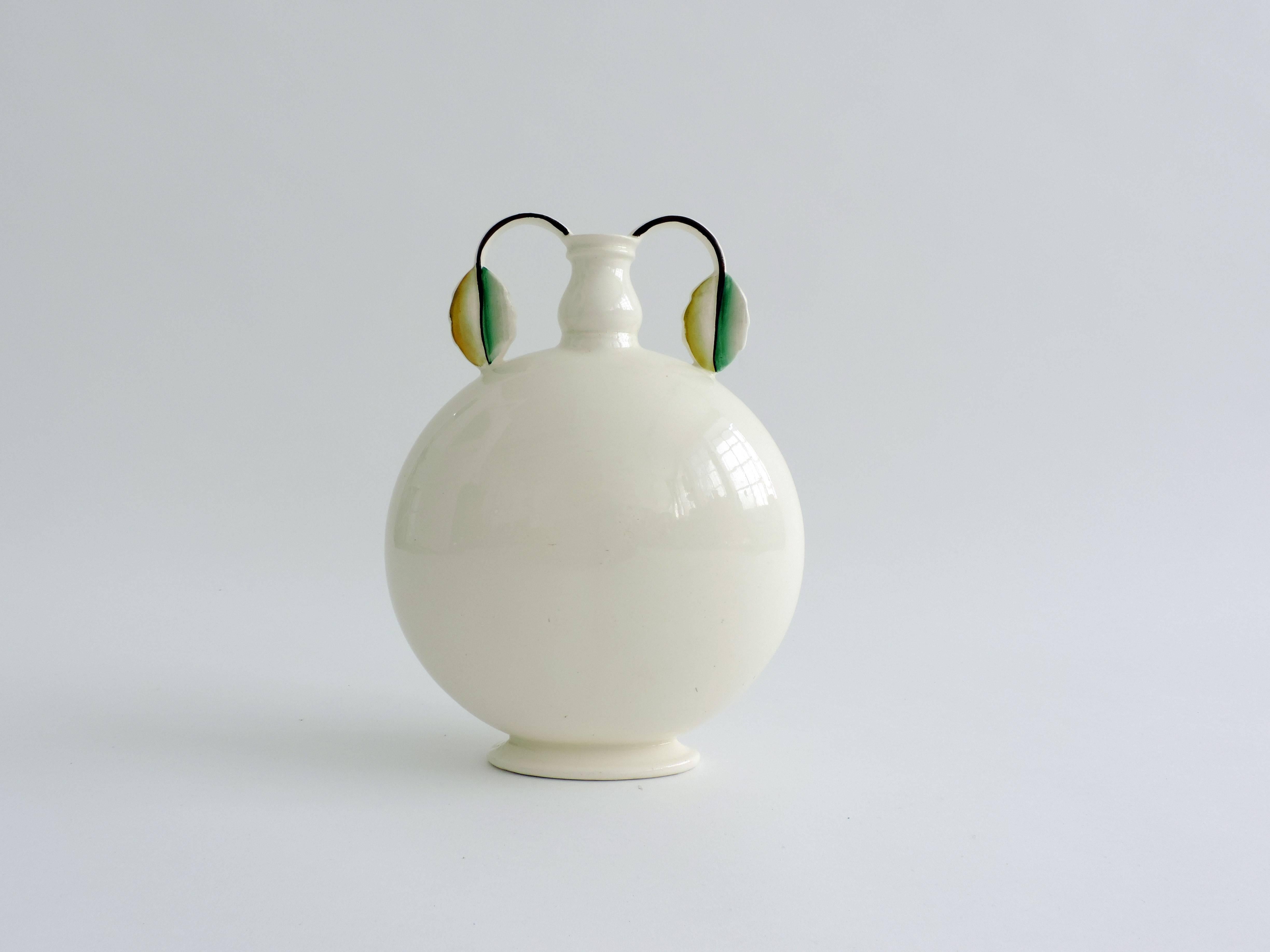 Keramikvase im Art déco-Stil von Guido Andlovitz für S.C.I Laveno, Italien, 1940er Jahre (Moderne der Mitte des Jahrhunderts) im Angebot