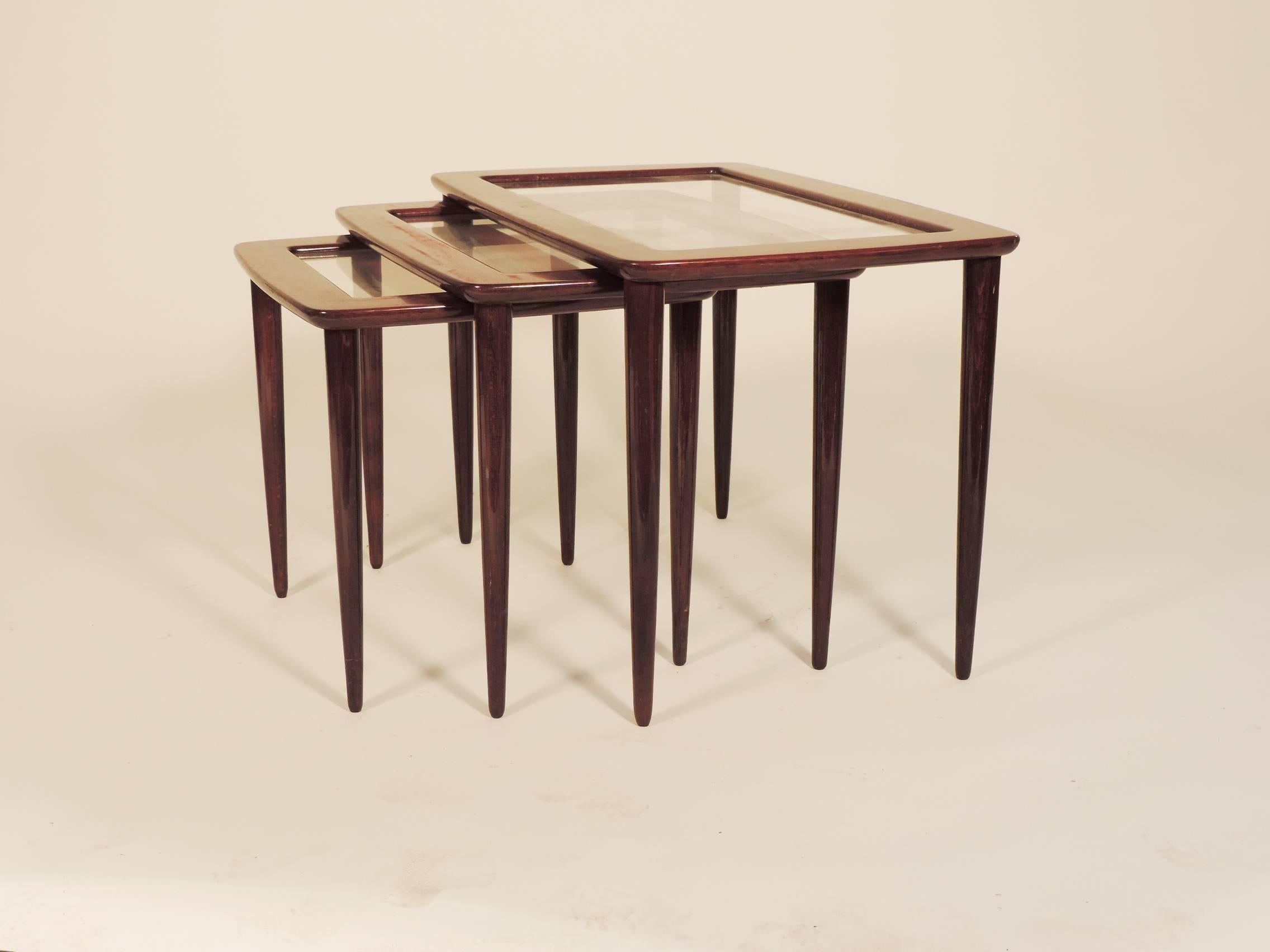 Splendid set of Ico Parisi nesting tables Italy, 1950s
Ref: Ico Parisi Catalogo Ragionato p.505.