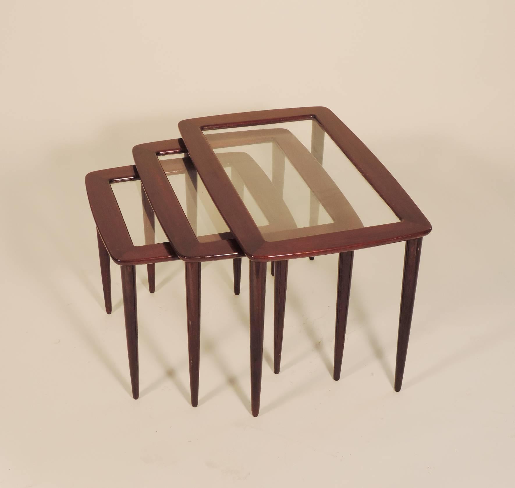 Ico Parisi Nesting Tables for De Baggis In Excellent Condition In Milan, IT
