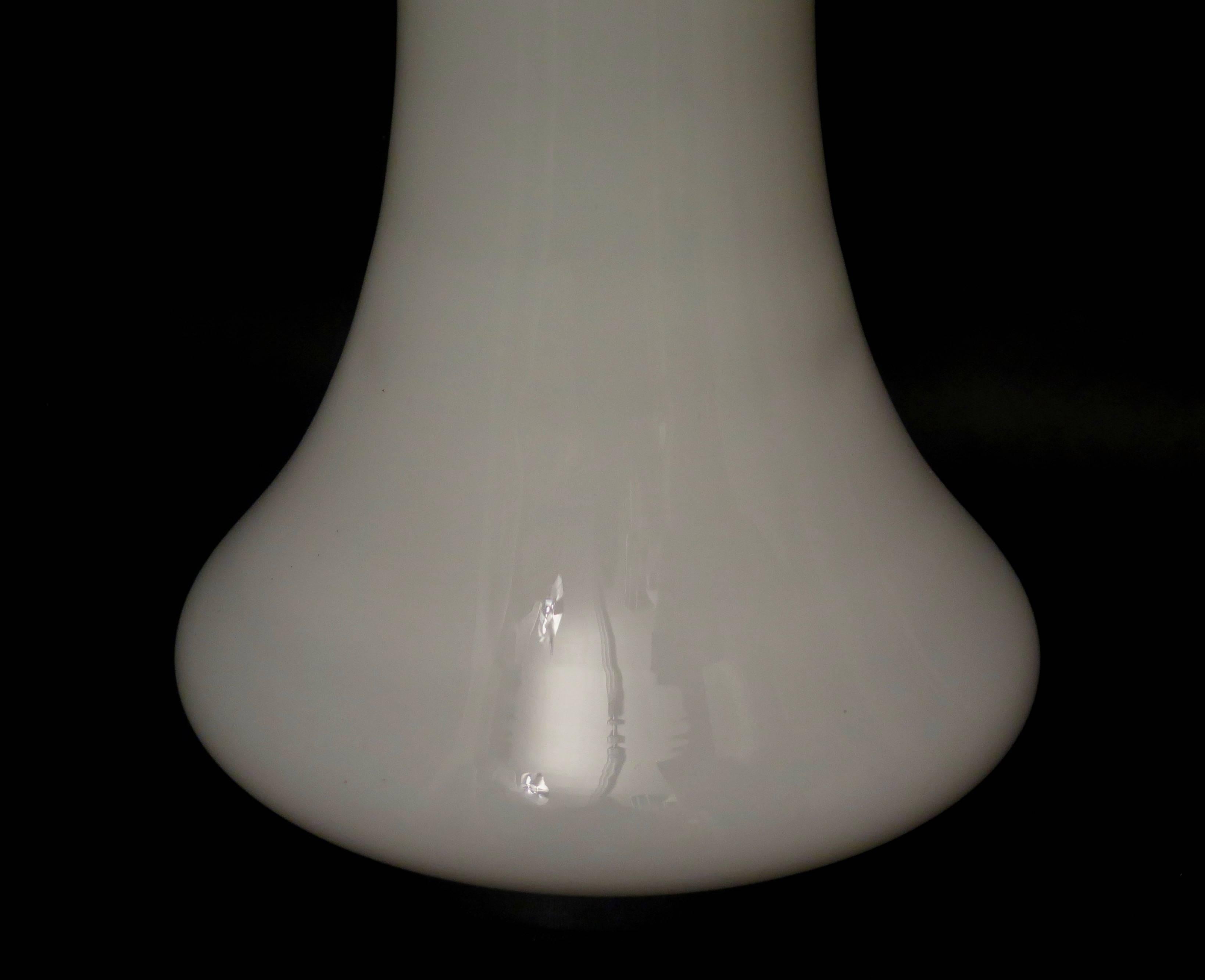 Nason for Mazzega Murano White Color Italian Floor Lamp, 1960 3