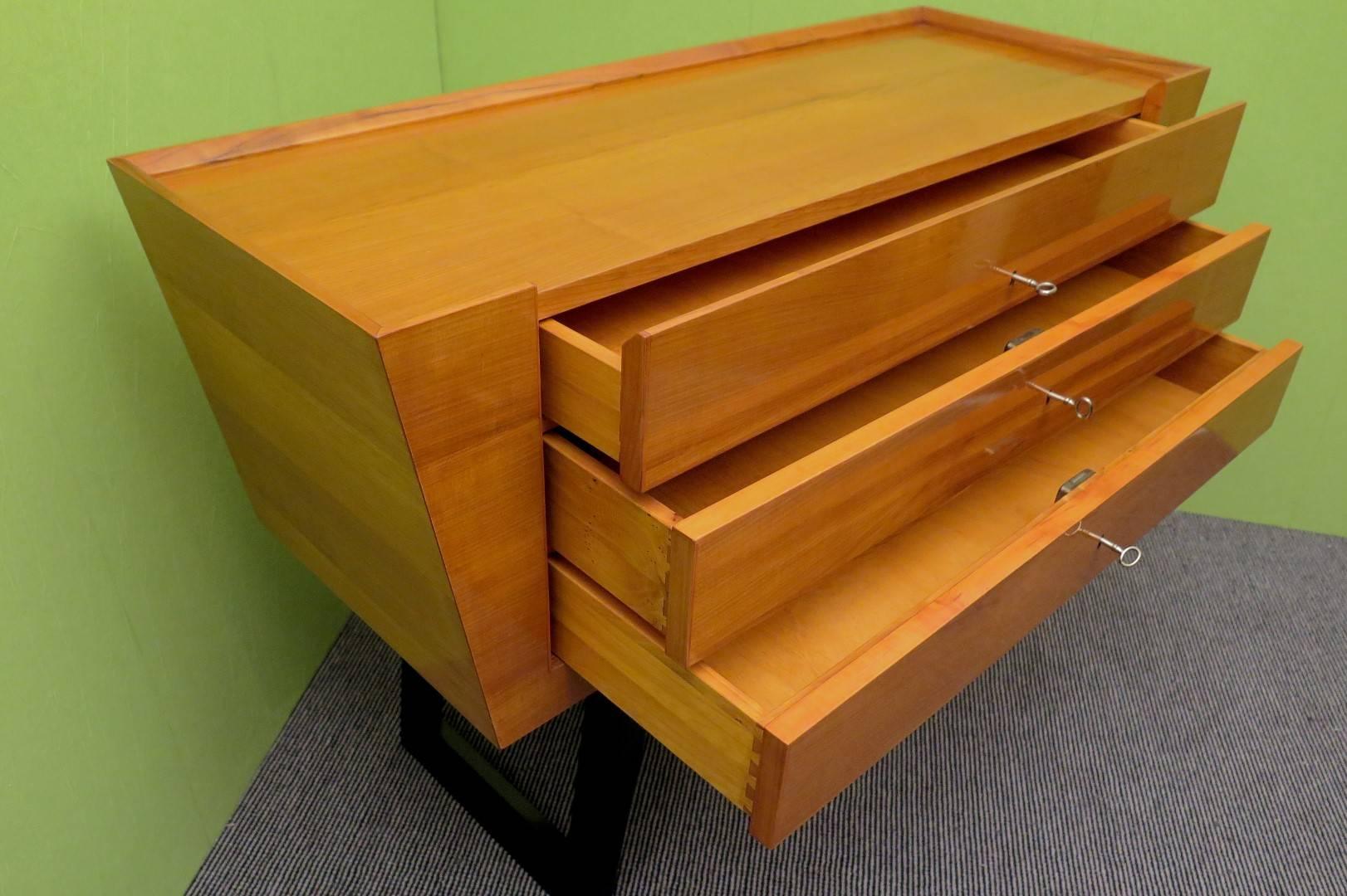 Mid-Century Modern Midcentury Cherrywood Italian Chest of Drawers, 1950 For Sale