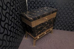 Portoro Marble and Brass Chest of Drawers, 2010