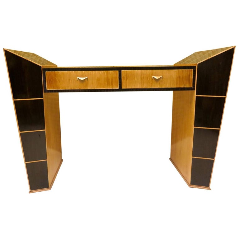 Midcentury Ebony and Maple Italian Desks, 1950 For Sale at 1stDibs