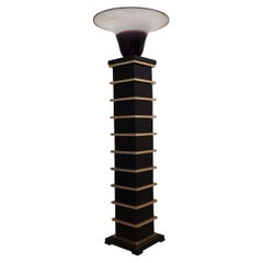 Barbini Stehlampe aus Murano-Kunstglas und Messing, Mid-Century, 1950