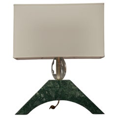 Indian Green Marble and Murano Glass Table Lamp, 2000