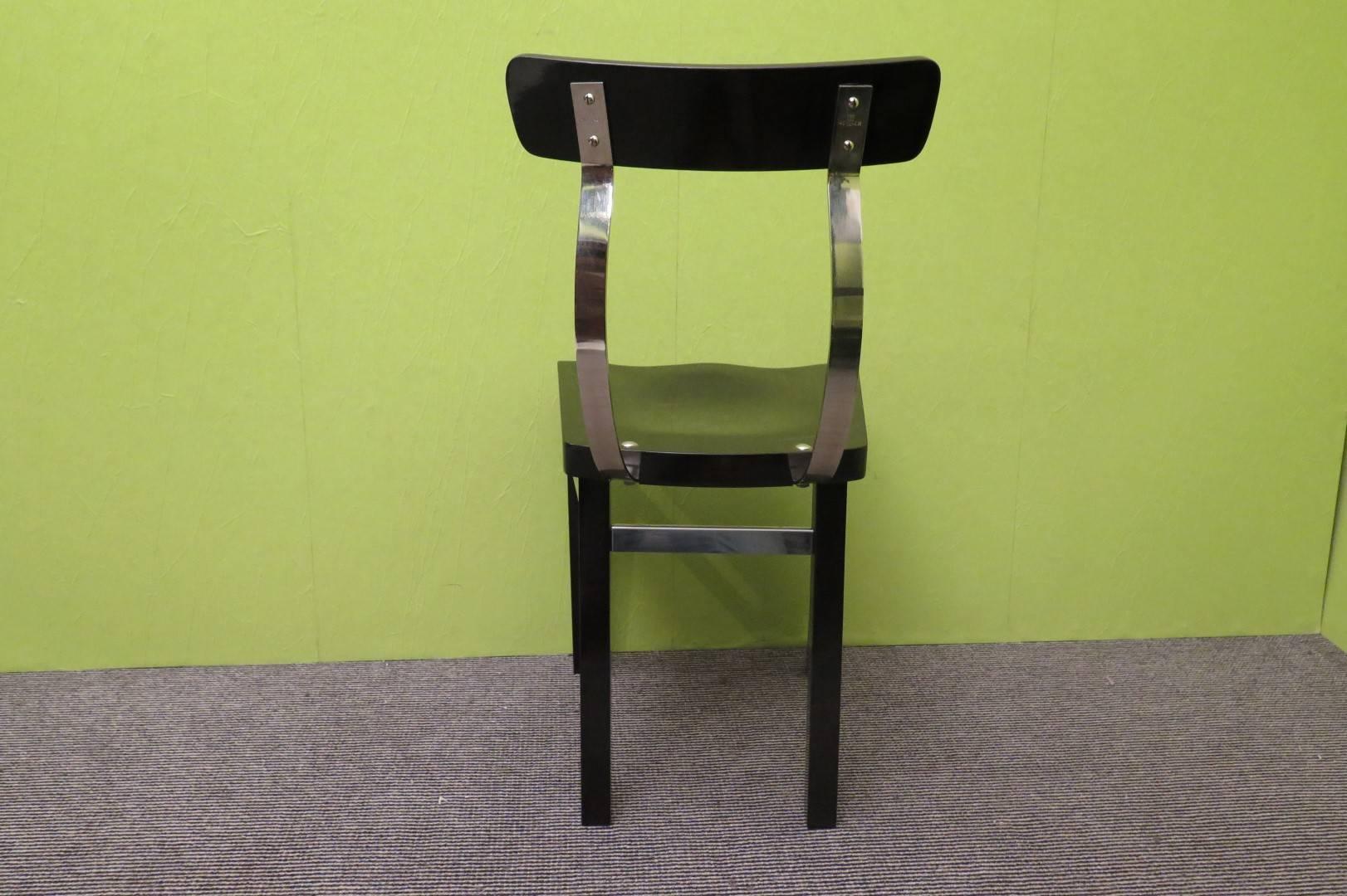 Metal Six Chairs by Lajos Kozma
