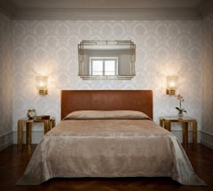 Murano Round Art Glass and Brass Light Pink Color Wall Light and Sconces, 2020
