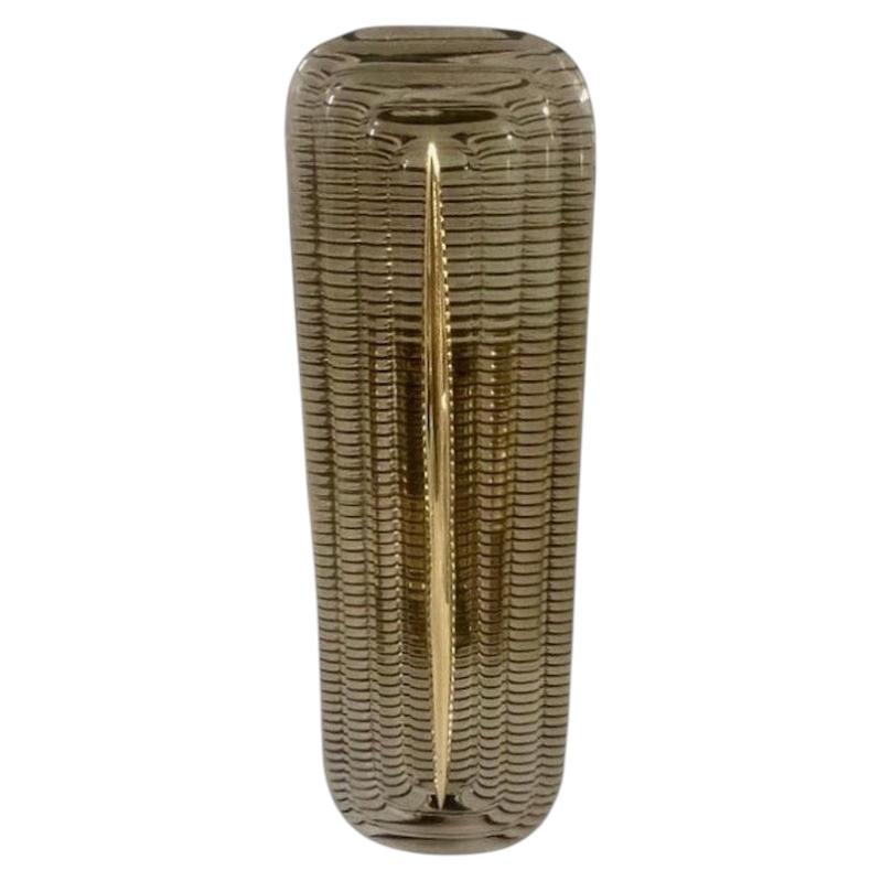 Murano Art Glass and Brass Smoky Color Wall Light, 2020