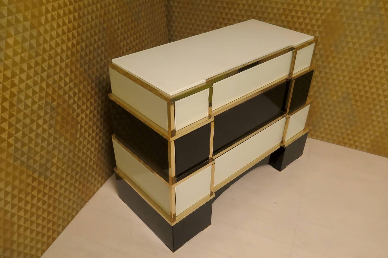 Mid-Century Modern Dazzling and Radiant Splendor to Marseg Commode for L'atelier Hannauroma