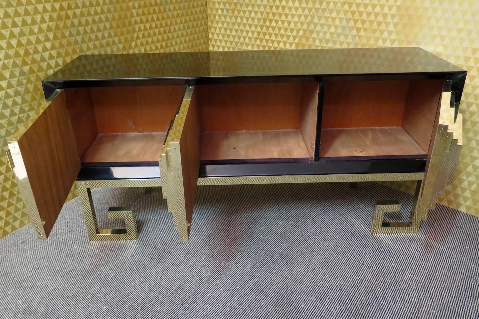 Brass Peculiar Hutch Buffet, 1950s