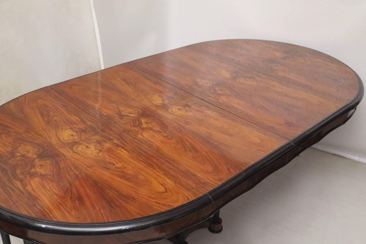 Walnut Rare Biedermeier Extendable Table