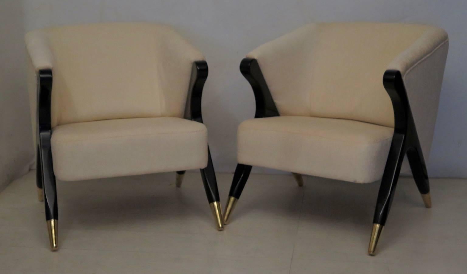 Two Art Deco Armchairs, Italy, 1930s 2