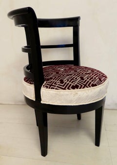 1830s Biedermeier Round Black Austrian Chair