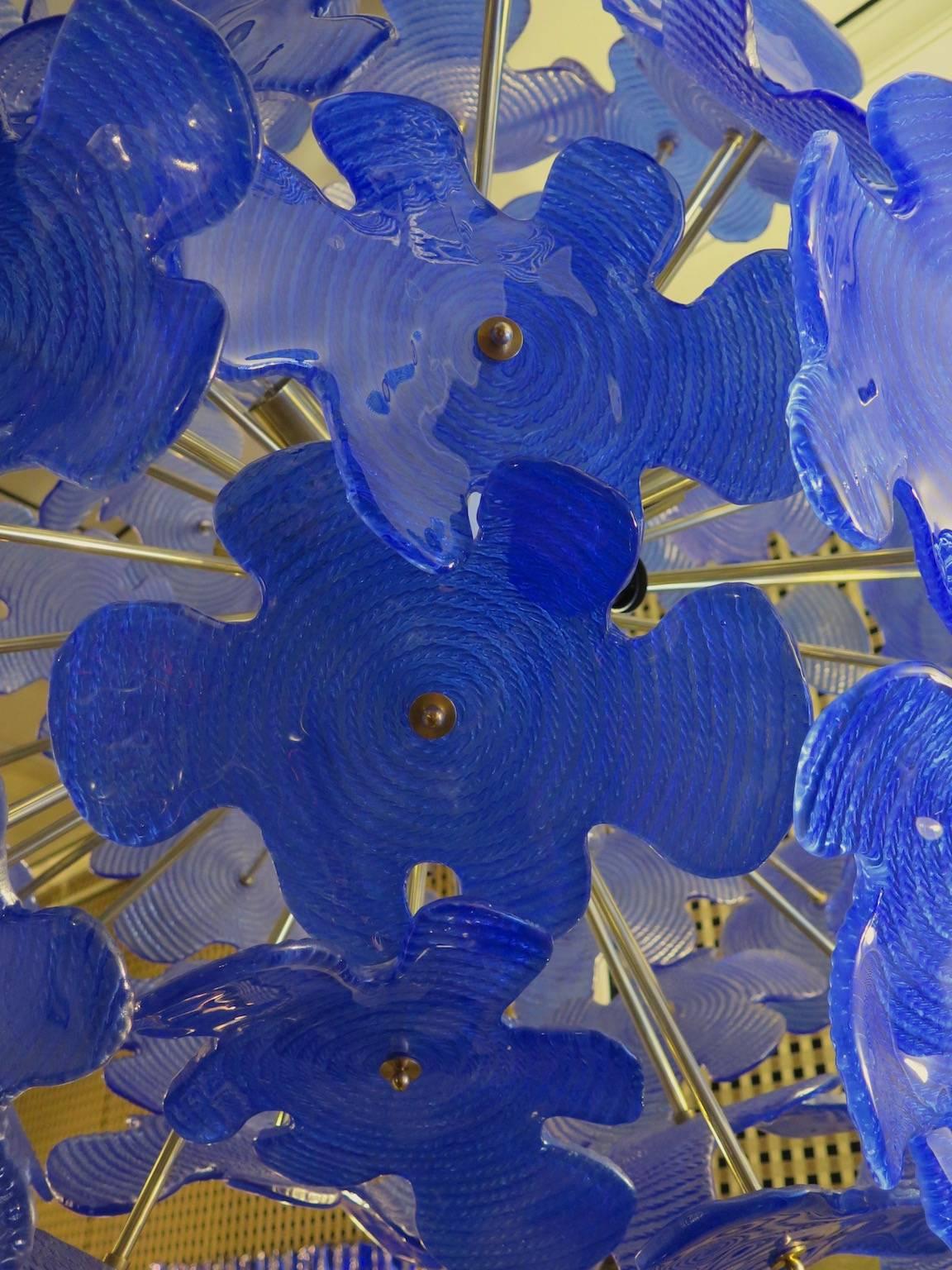 Murano Sputnik Art Glass Midcentury Chandelier and Pendant, 2000 For Sale 1