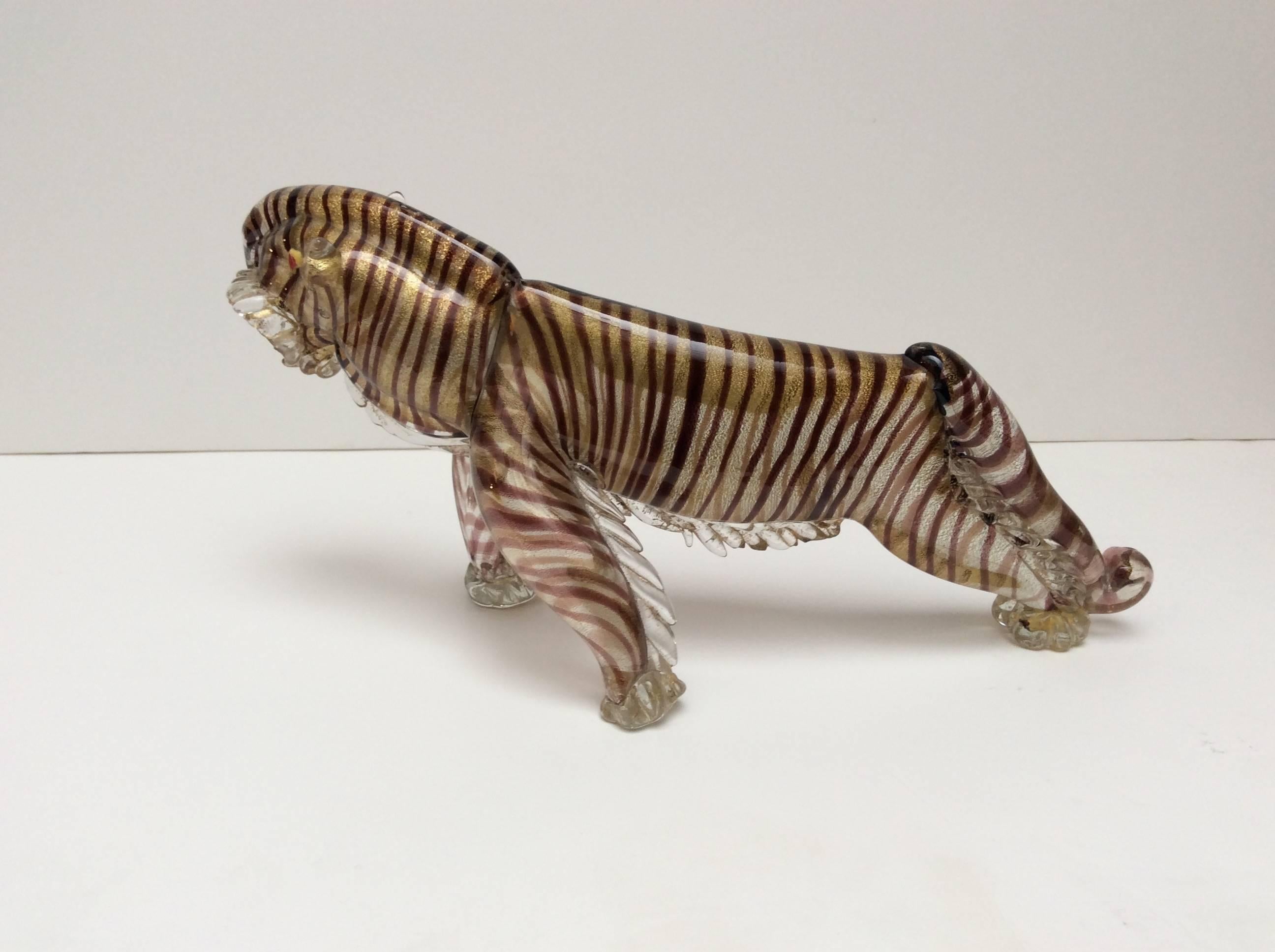 murano glass tiger