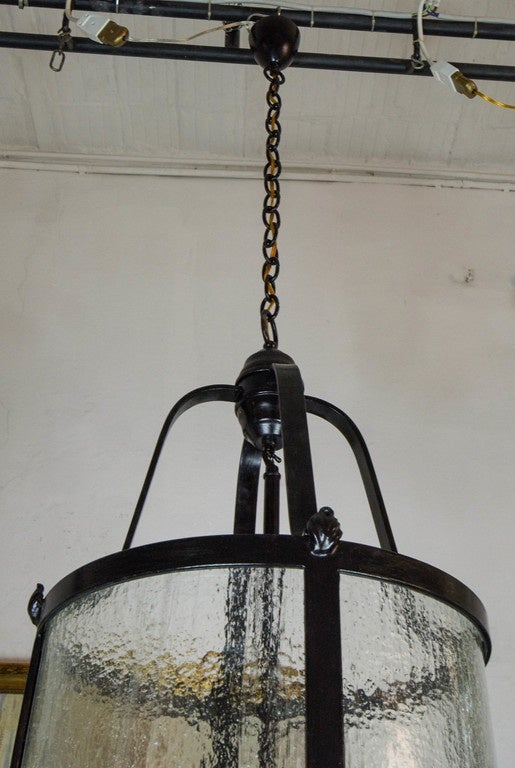 Mid-20th Century Pair of 1950s Italian Metal and Glass Lanterns 
