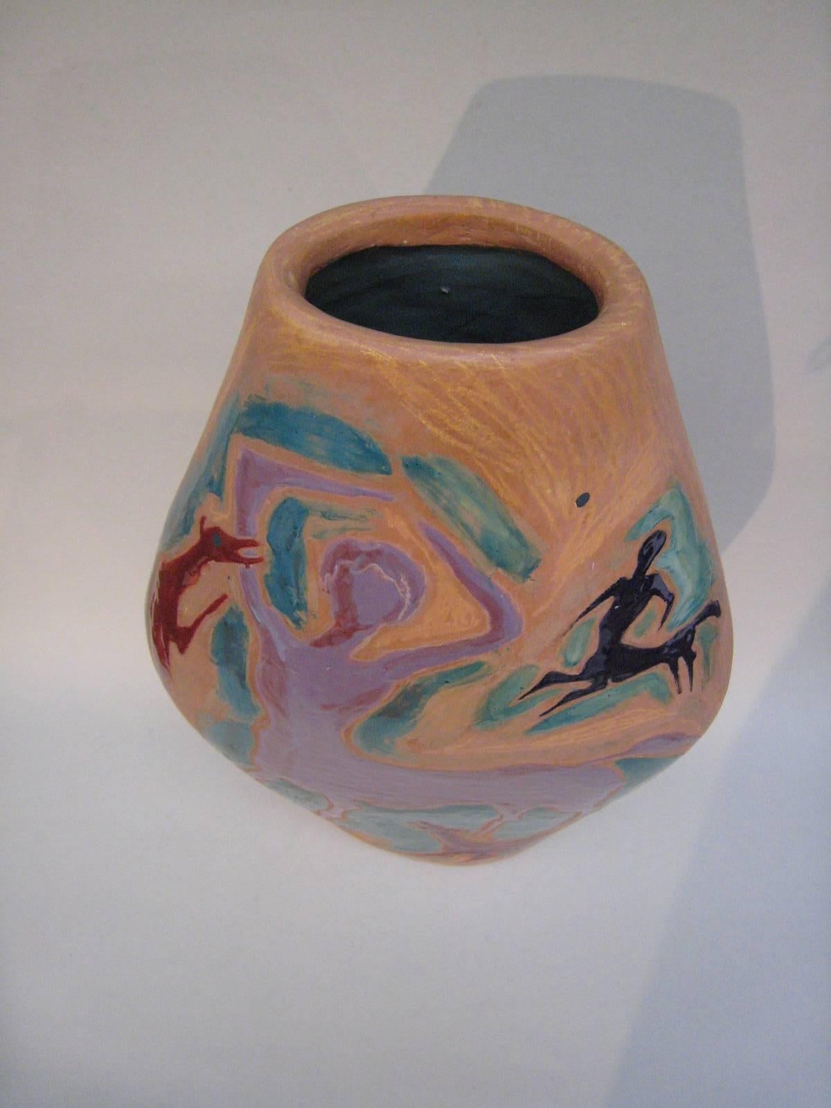 Mid-20th Century Ceramic vase by Marcello Fantoni Signed and dated 1948.