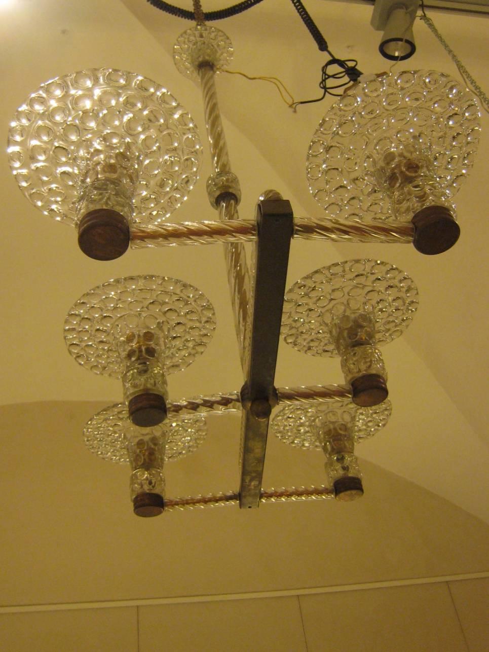Murano Glass Chandelier by Barovier e Toso In Excellent Condition In Firenze, Toscana