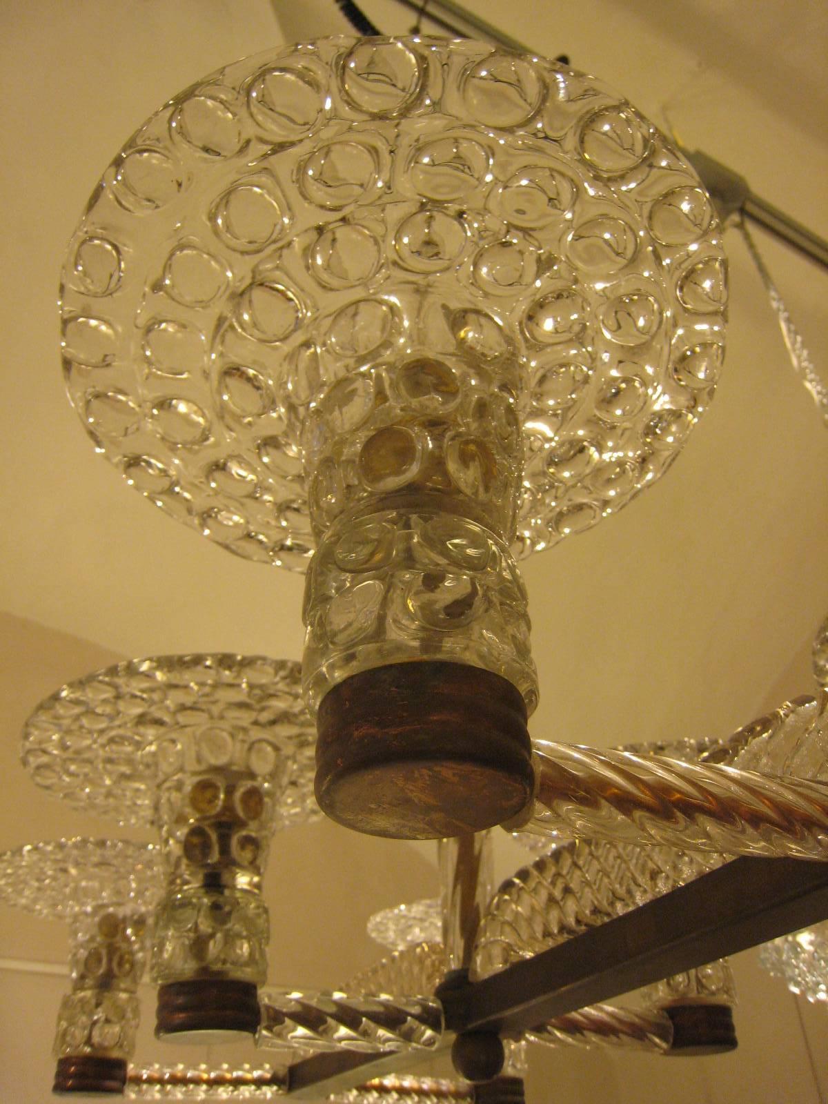 Mid-20th Century Murano Glass Chandelier by Barovier e Toso