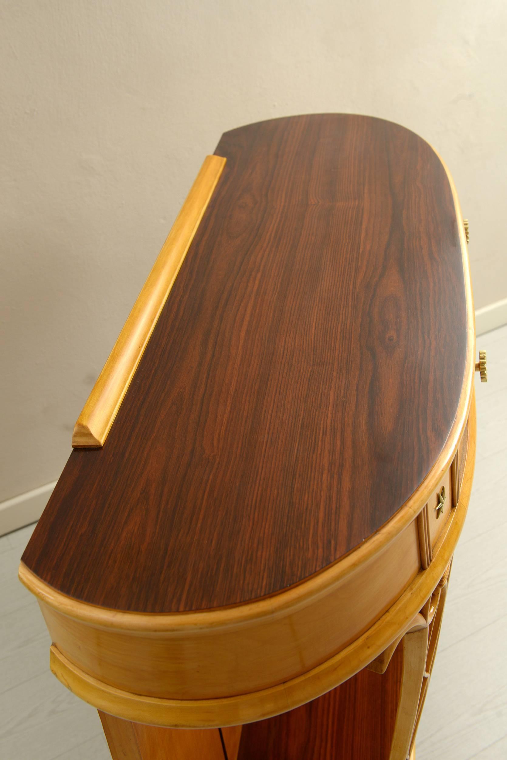 Rounded Italian 1940s Console by Fagioli Firenze 1