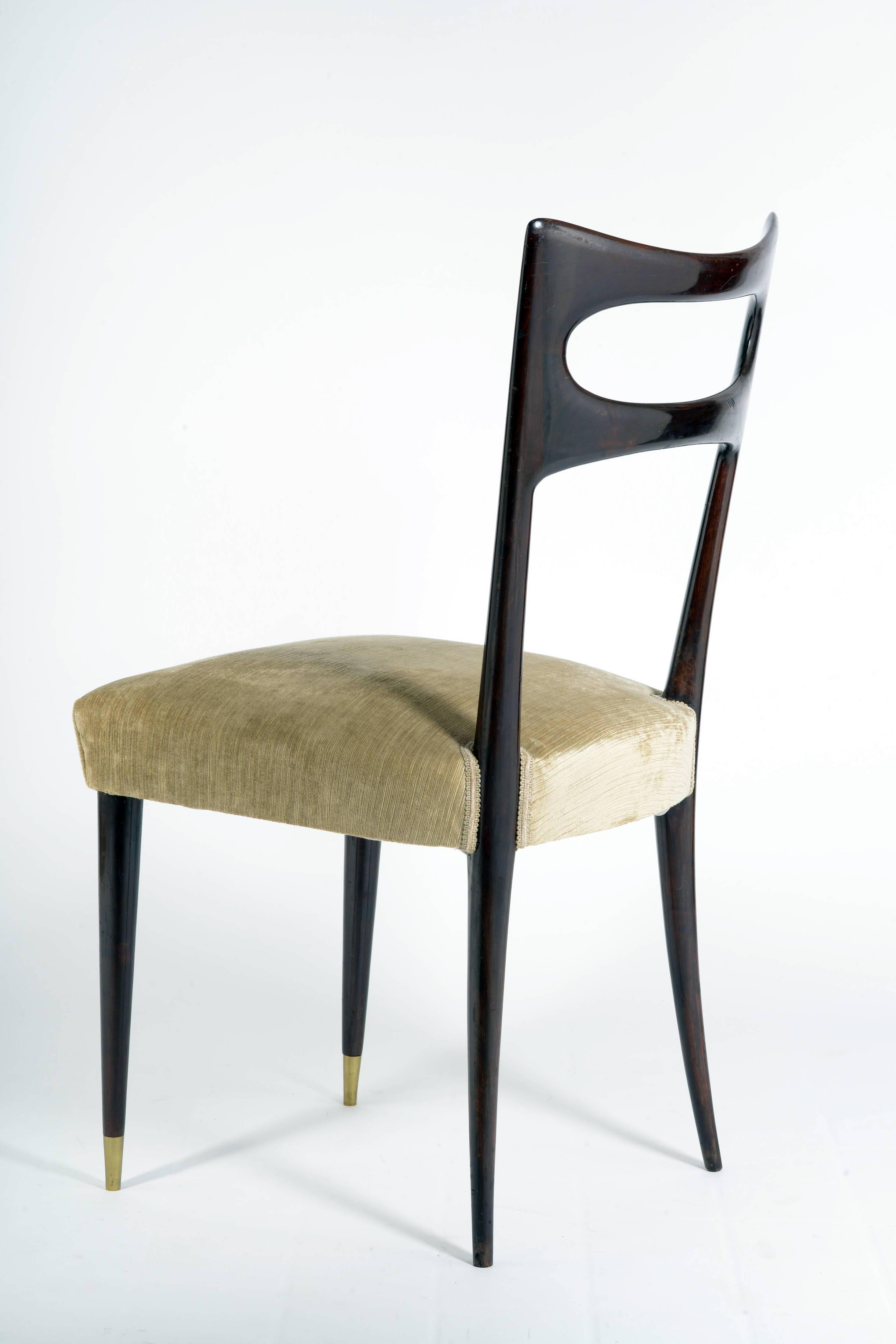Four Stylish Italian 1950s Chairs by Paolo Buffa 1