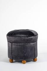 Pair of Italian 1930s Drum Shaped Stools