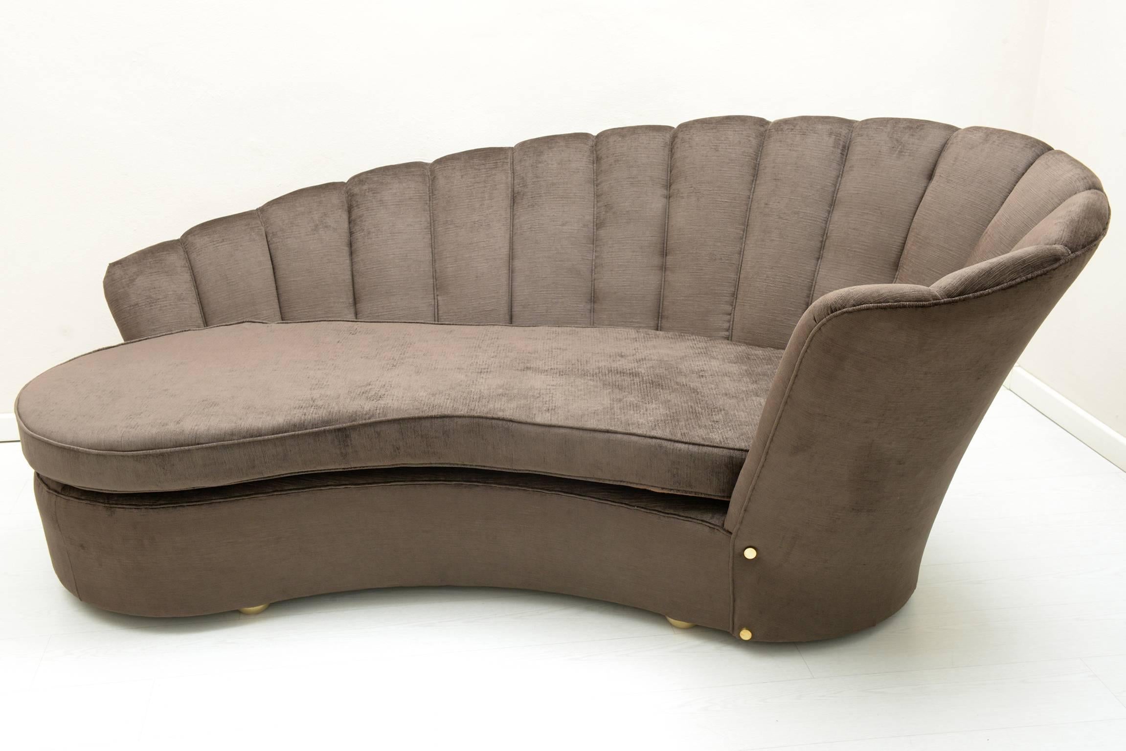 Mid-Century Modern Important Curved Sofa by Arch Marzio, Cecchi Firenze, 1970