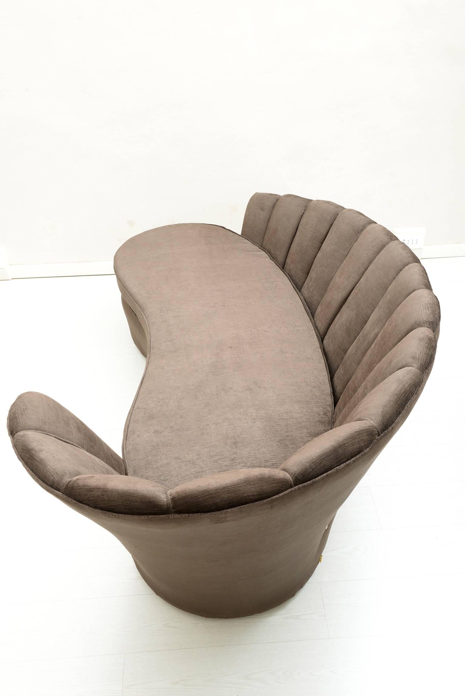 Important Curved Sofa by Arch Marzio, Cecchi Firenze, 1970 2