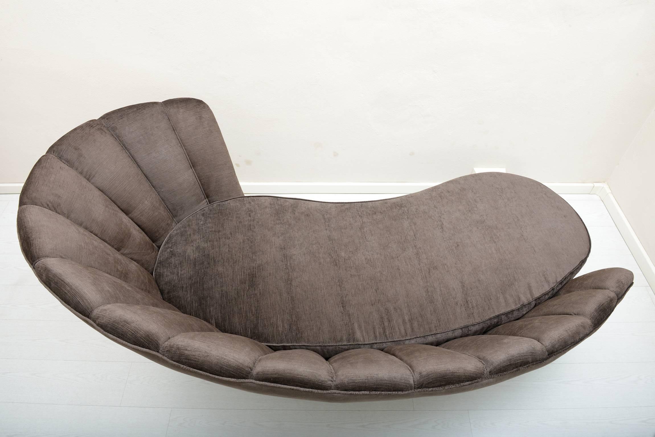 Important Curved Sofa by Arch Marzio, Cecchi Firenze, 1970 1