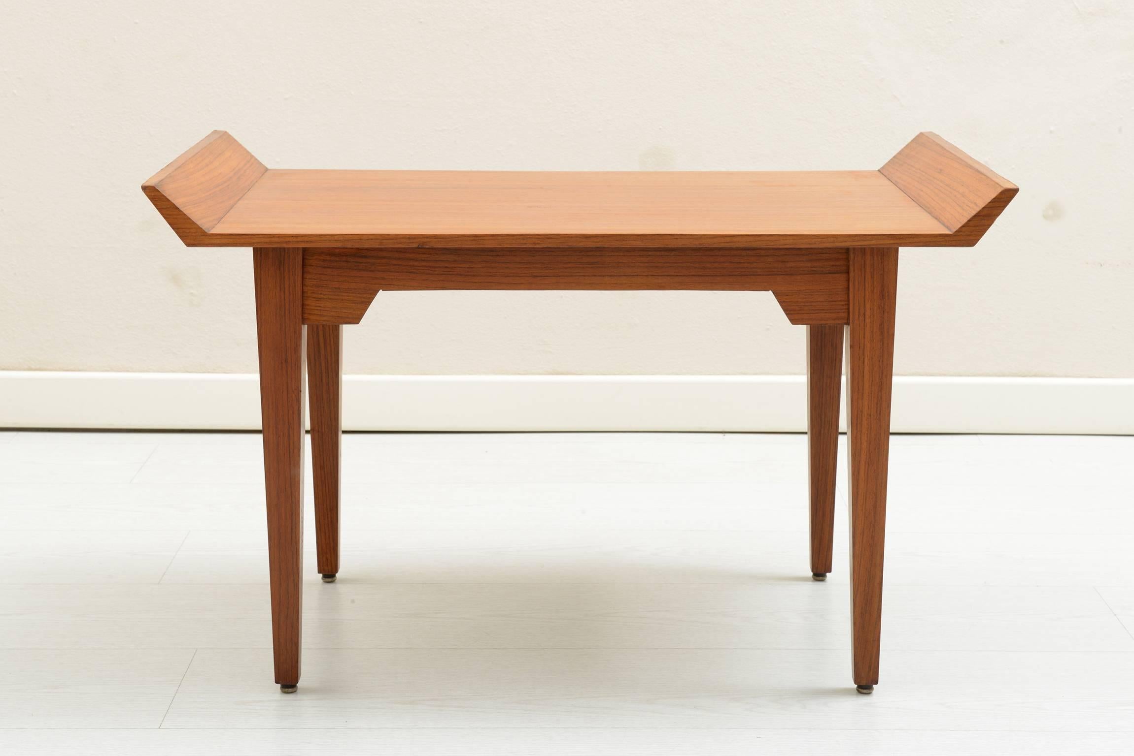 Mid-Century Modern Italian Wood Pair of 1960s Side Table or Stools