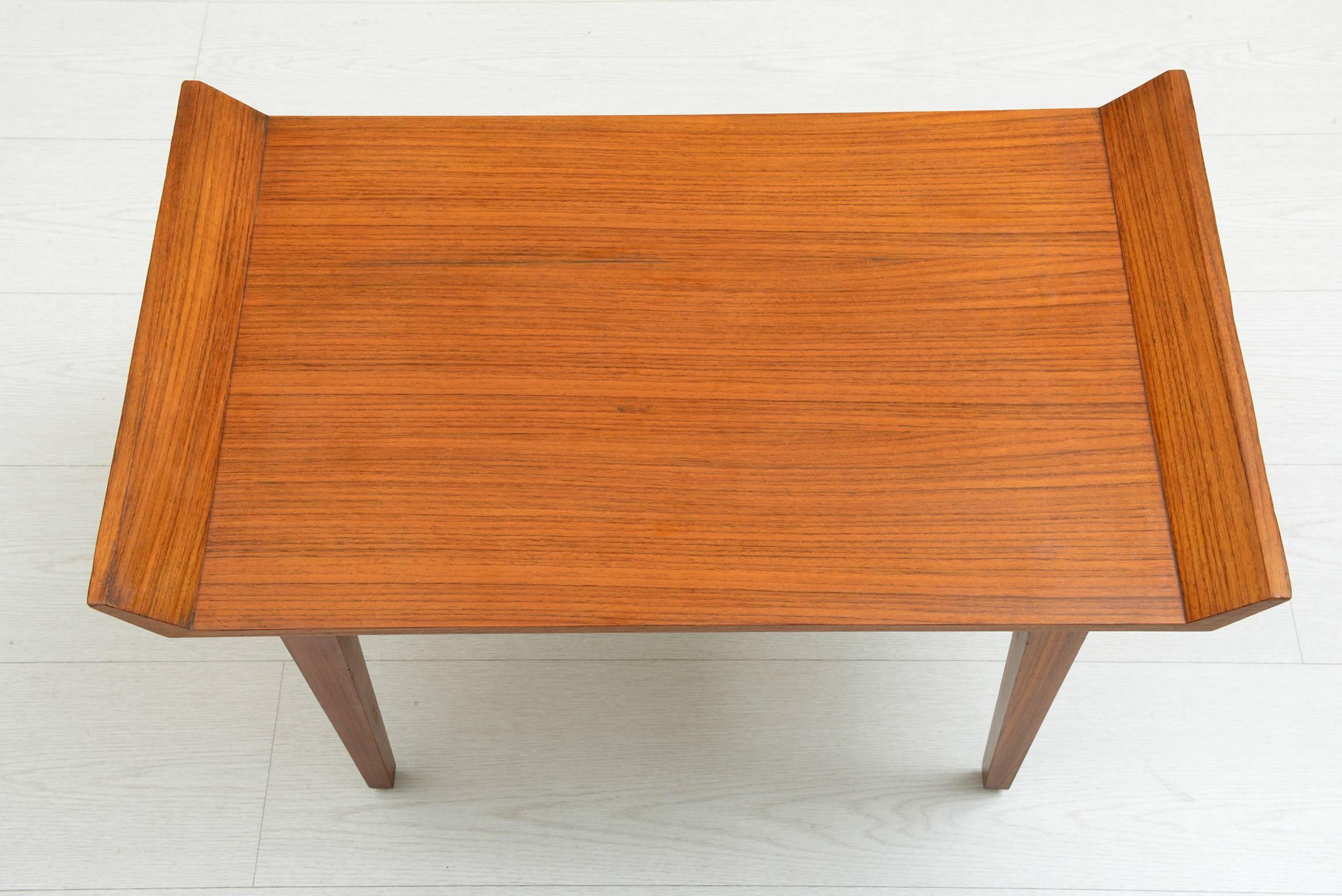 Mid-20th Century Italian Wood Pair of 1960s Side Table or Stools