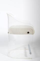 Pair of Mid-Century Lucite Armchairs, Cromed Details, 1960s