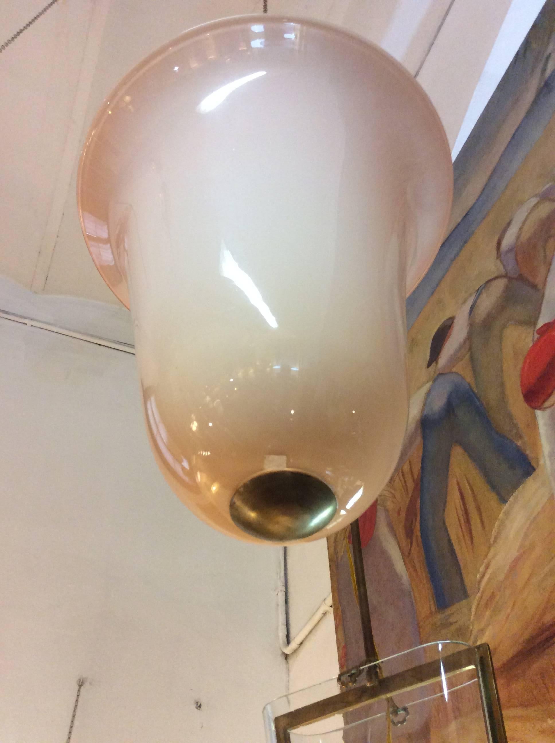 Italian 1930s Blown Murano Glass Lantern by Pauly For Sale 2