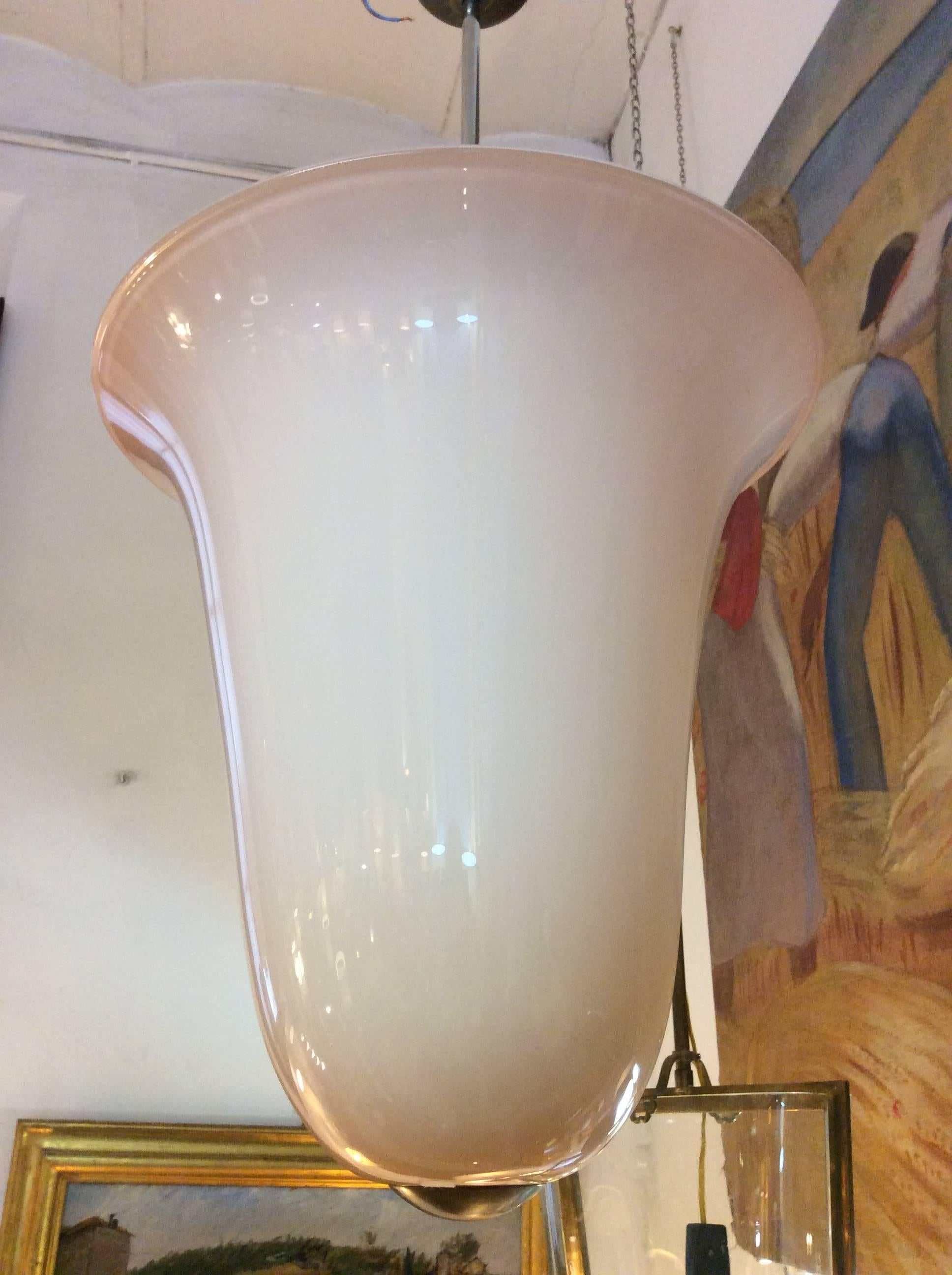 Italian 1930s Blown Murano Glass Lantern by Pauly For Sale 3