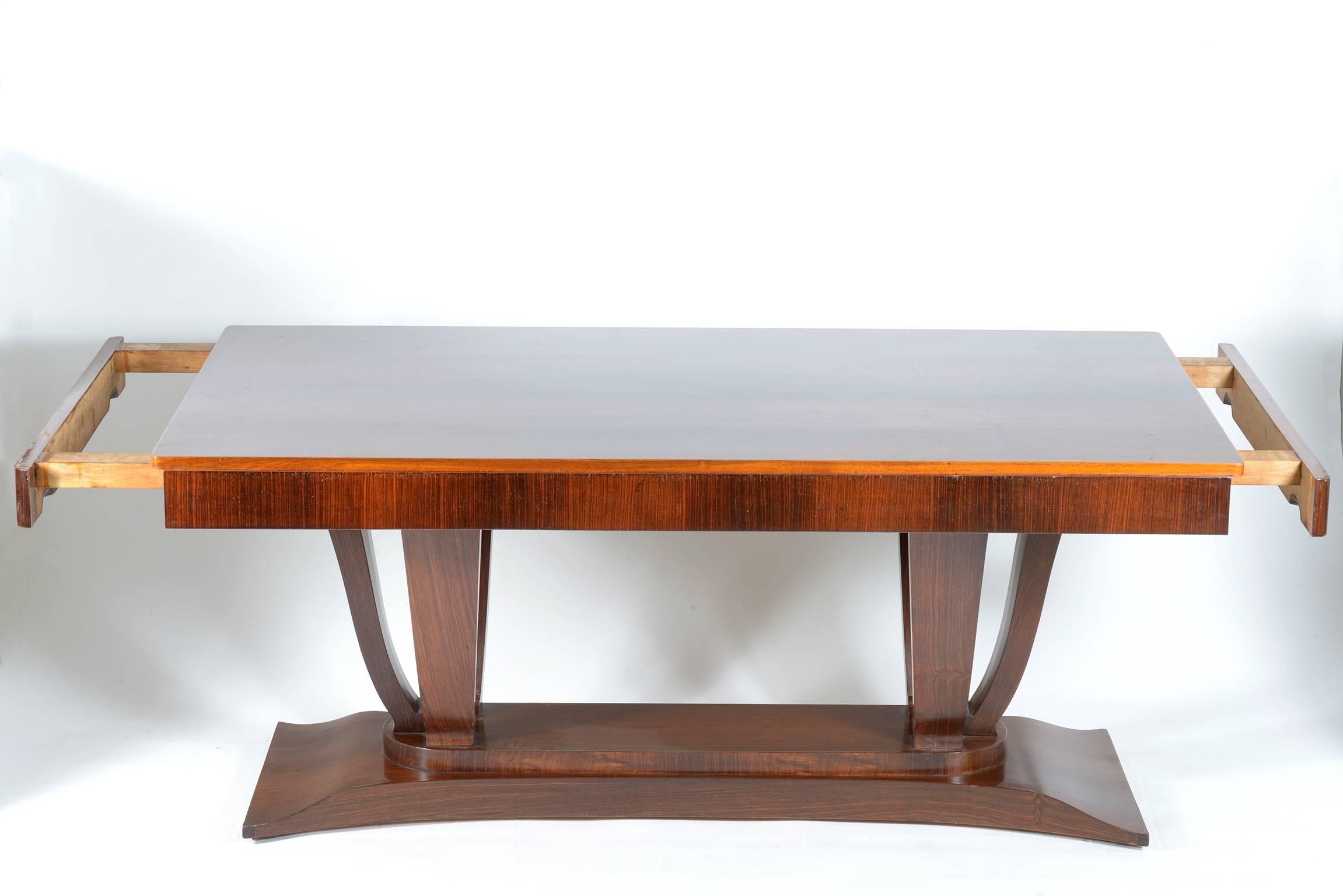 French Art Deco Extendable Dining Table