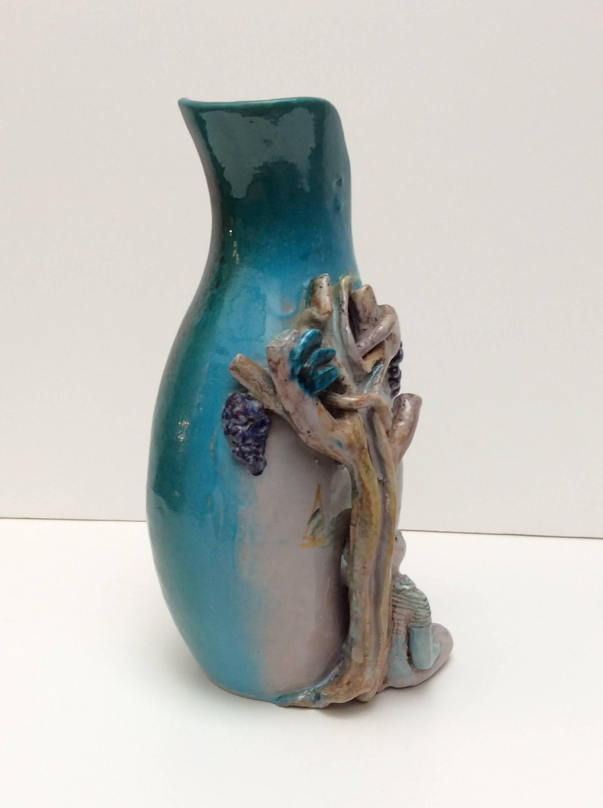Mid-20th Century Marcello Fantoni Italian Ceramic vase  Signed and Dated 1942 Florence. For Sale