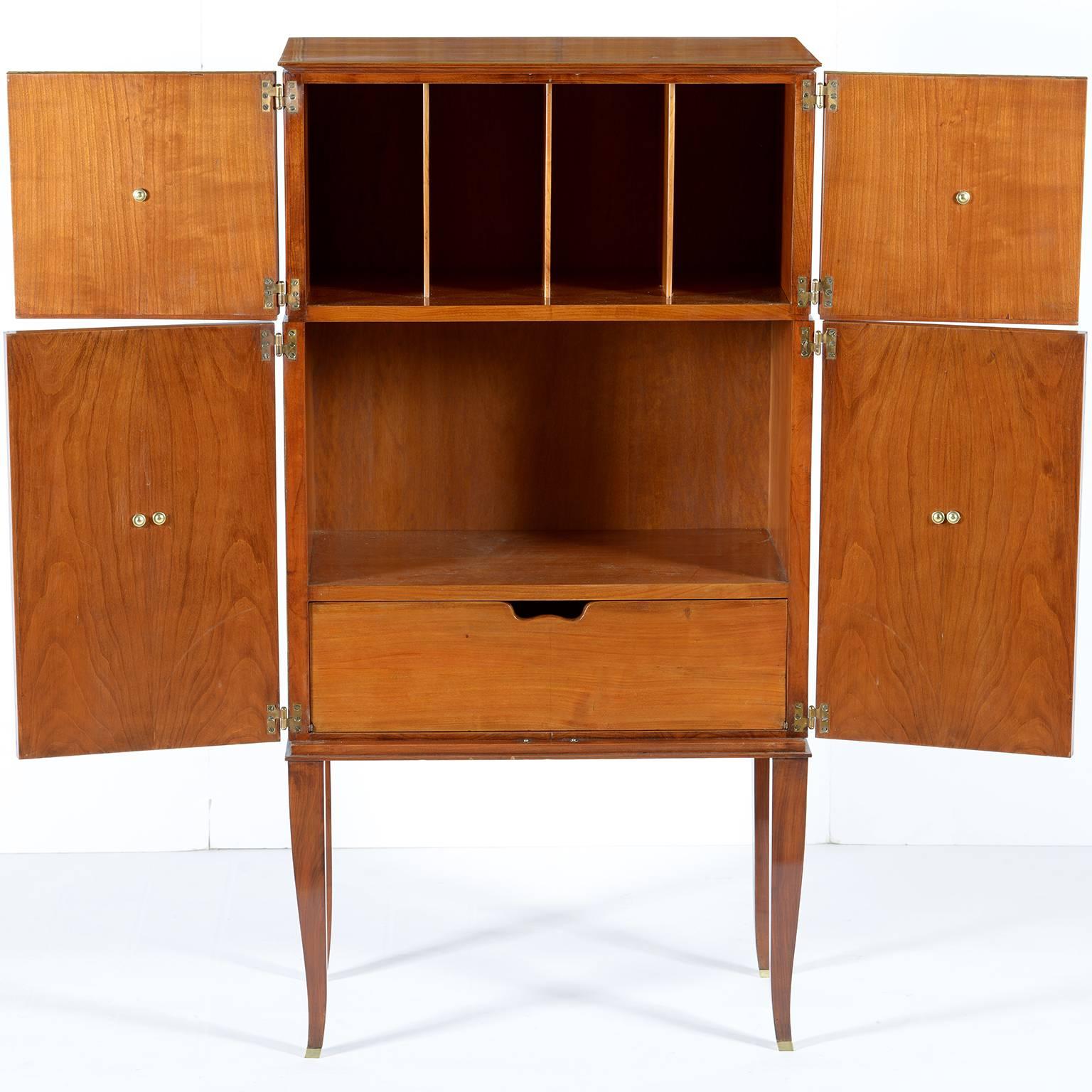 Mid-Century Modern 1940's Cherry wood cabinet by Ernesto Nelli -Florence-