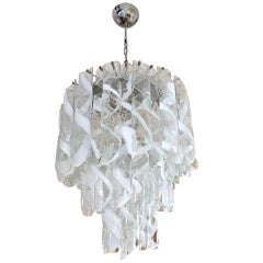 Mazzega  Midcentury Italian Murano Glass Chandelier , 1960s