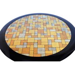 Copper Inlay Mid-Century Coffee Table