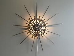 Brutalist Iron Wall Sconce Attributed to Sergio Castillo